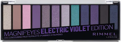 Miniatura 7 de Rimmel London Magnif'Eyes Paleta de sombras de ojos, 12 tonos, fórmula mezclable, versátil, 010, tormenta eléctrica, 0.5 onzas