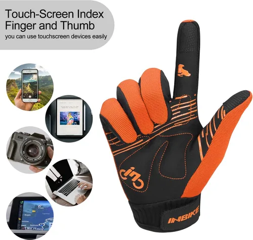Miniatura 7 de INBIKE Guantes de ciclismo para hombresmujeres, guantes de ciclismo con pantalla táctil, antideslizantes, guantes de ciclismo de montaña MTB