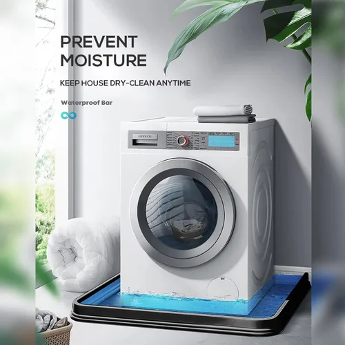 Miniatura 9 de Hi-Na Barrera de Agua Plegable para Ducha de 3/5/6/8/10 pies, Barrera de Agua para Ducha y Tope de Agua que Mantiene el Agua Adentro, Umbral de Agua