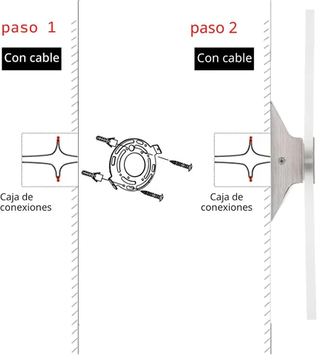 Miniatura 7 de KICAAO Juego de 2 apliques de pared modernos, luz LED de pared de 10 W, luz blanca de 6000 K hacia arriba y hacia abajo, iluminación de pared Blanco