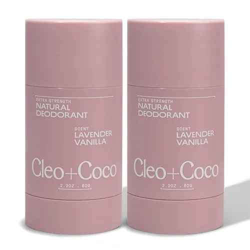 Miniatura 9 de Cleo+Coco - Bálsamo desodorante extra fuerte, menta de albahaca (paquete de 2, 2.2 onzas cada uno), desodorante natural sin aluminio con 5