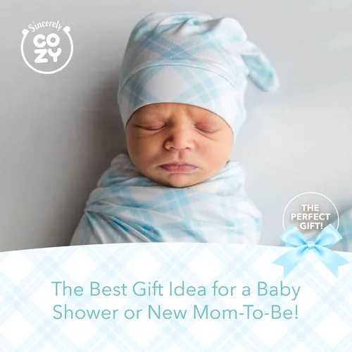 Miniatura 6 de Gorro de rayón de bambú de lujo para recién nacidos de 0 a 3 meses, manta para recién nacidos de 0 a 3 meses, manta para recién nacidos, para bebés