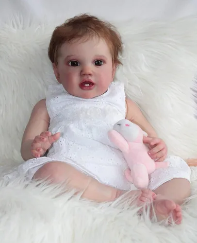 Miniatura 4 de Anano Muñecas Reborn de bebé niña de 24 pulgadas 24.4 in Reborn bebé realista muñeca bebé niño bebé recién nacido muñeca recién nacido bebé recién