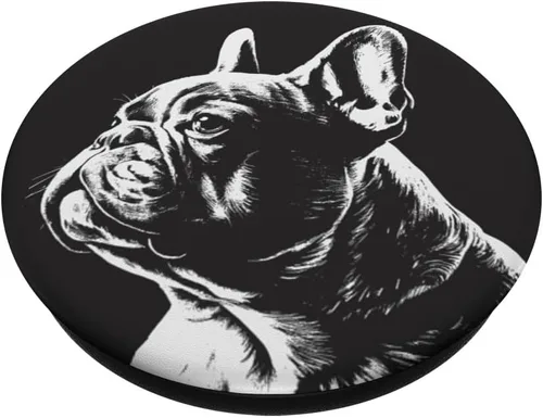 Miniatura 2 de PopSockets de dibujo francés Bulldog francés intercambiable PopGrip