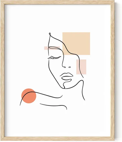 Miniatura 49 de HAUS AND HUES Impresión artística minimalista de mujer, póster de figura femenina, arte abstracto de pared neutro, arte de pared de dibujo lineal