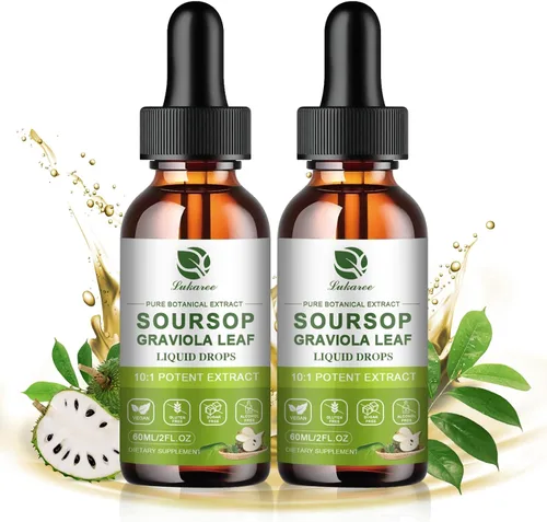 Miniatura 9 de Extracto de hojas de guanábana pura Lukaree, gotas líquidas de amargos de graviola concentradas 10X para inmunidad, digestión y energía, extraídas
