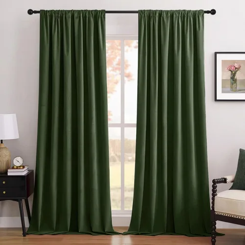 Miniatura 23 de Joydeco - Cortinas opacas 100% azul rey, 84 pulgadas, 2 paneles, cortinas de terciopelo azul rey de lujo para dormitorio y sala de estar, cortinas