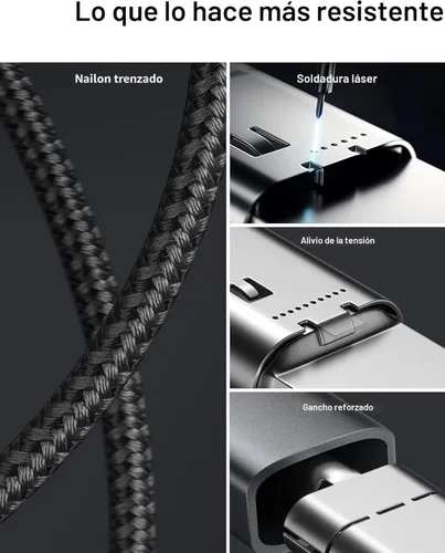 Miniatura 6 de JSAUX Cable USB C a USB C de 100 W [2 unidades de 6.6 pies], cable de carga rápida tipo C compatible con iPhone 17/iPhone Air/iPhone 17 Pro/iPhone