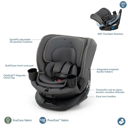 Miniatura 15 de Maxi-COSI Andi 360 Asiento de Coche Convertible Todo en Uno para Bebé, Orientado hacia Atrás, Asiento Elevador para Bebé y Niño Pequeño Orientado
