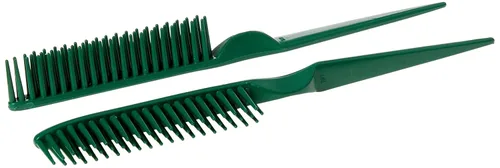 Miniatura 4 de CocoBlack Naturals Peine de peinado de 3 filas para desenredar, definir y separar rizos (verde)