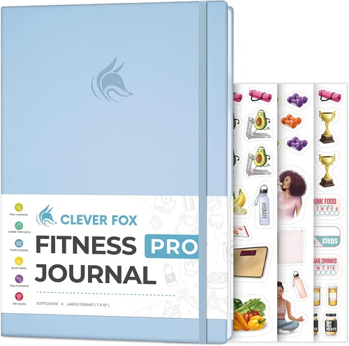 Miniatura 10 de Clever Fox Fitness Journal PRO - Agenda diaria de entrenamiento con planificador de comidas y rastreador de hábitos, libro de registro de ejercicios