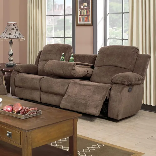 Miniatura 24 de Juego de muebles de sala de estar de cuero reconstituido con sofá reclinable, juego de sofá reclinable, silla de dos cuerpos, juegos de muebles