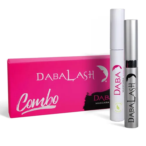 DABALASH Combo vegano – Suero profesional para el crecimiento de pestañas y cejas + rímel vegano suave – Promueve la apariencia de pestañas