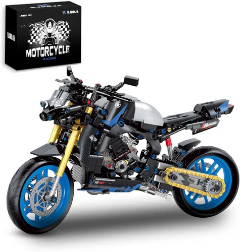 MJDDJA Juego de construcción de motocicleta 1:8 para adultos, bloques de construcción para adultos, juguete coleccionable para niños de 14, 15 y 16
