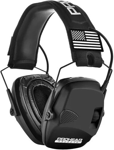 Miniatura 20 de PROHEAR Protección auditiva electrónica para tiro con amplificación de sonido 4X, orejeras de protección auditiva para campo de tiro, auriculares
