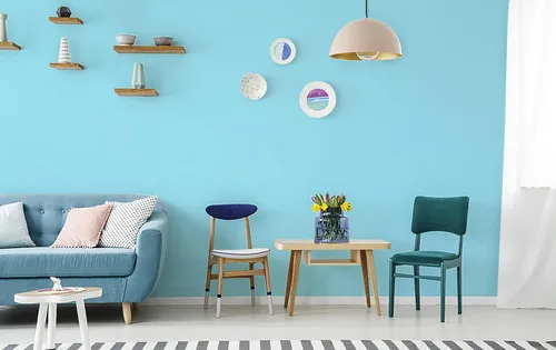 Miniatura 5 de Papel tapiz azul de 15.7 x 197 pulgadas para dormitorio, papel adhesivo azul para despegar y pegar, papel tapiz para baño, vinilo extraíble, Azul
