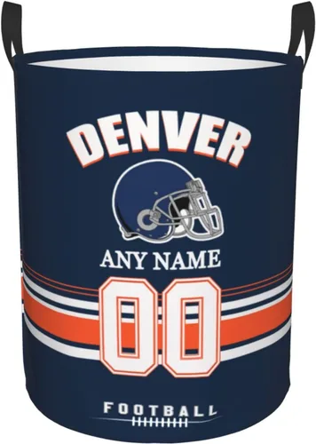 Miniatura 28 de Cesta de lavandería Philadelphia, cesta de lavandería personalizada estilo fútbol, cesta de almacenamiento plegable personalizada con nombre