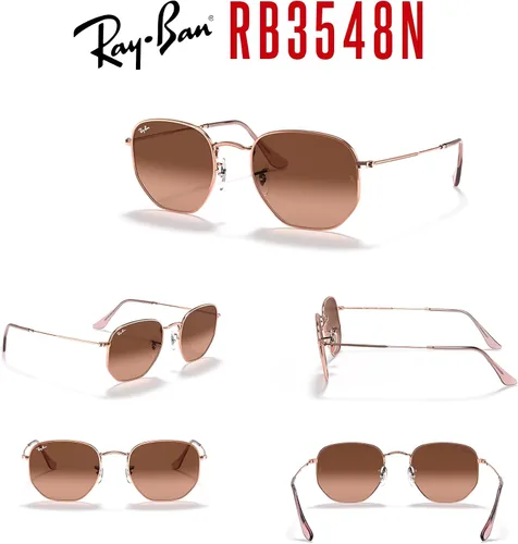 Miniatura 7 de Ray-Ban RB3548N - Gafas de sol hexagonales 001 de 54 M para hombres y mujeres (grande), paquete con kit de diseñador iWear