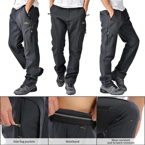 Miniatura 3 de Toomett Pantalones de nieve para hombre esquí invierno con forro polar aislado repelente al agua camping caminar pesca