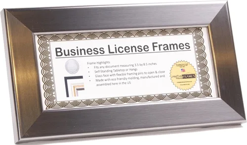 Miniatura 9 de Marcos de licencia para maquilladores profesionales de 3.5 in x 8.5 in, sostenedor de licencia de panel de estado para mostrar certificado, licencia