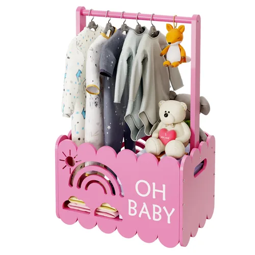 Miniatura 10 de Caja de madera para baby shower para niños y niñas, regalos de canasta para nuevos padres, regalo de bienvenida para bebé, adecuado para el embarazo