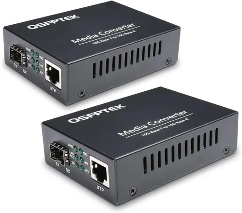 Miniatura 5 de 10G MINI Media Coverter, 10Gigabit Ethernet Media Converter, 10GB Gigabit Fibra a 10Gbe Cobre UTP Convertidor Medio, Mini No Administrado 1x