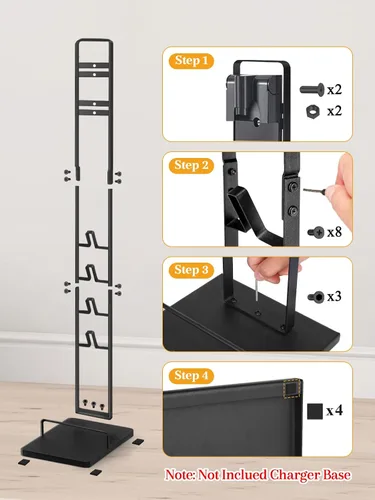 Miniatura 5 de Haturi Soporte de vacío para Dyson V15 V12 V11 V10 V8 V7 V6, soporte de almacenamiento de metal para aspiradora inalámbrica y accesorios, compatible
