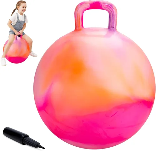 Miniatura 9 de ZOOJOY 6 pelotas saltarinas para niños de 3 a 8 años, pelota hinchable de 18 pulgadas de dinosaurio y unicornio con asas, juguetes saltarines