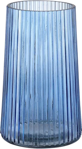 Miniatura 27 de Jarrón de vidrio ámbar para flores, florero para ramo, jarrones de vidrio modernos, jarrones acanalados para sala de estar, dormitorio, mesa