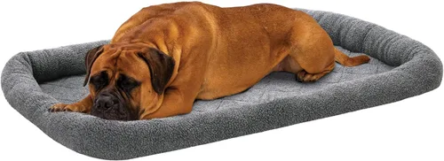Miniatura 17 de Furhaven Cama para Perros para Perros Grandes/Medianos, 100% Lavable, Dimensionada para Adaptarse a Jaulas - Almohadilla de Jaula con Borde de Forro