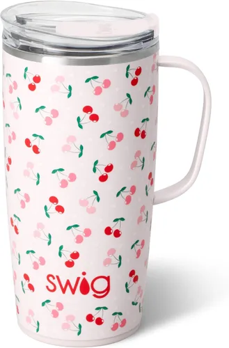 Miniatura 47 de Swig Life Taza de Viaje de 18 oz, Vaso Aislante con Asa y Tapa, Taza de Café de Viaje, Compatible con Portavasos, Acero Inoxidable, Vaso de 18 oz