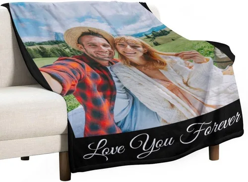 Miniatura 3 de Manta personalizada con texto en imagen, fotos, regalos para adultos, niños, novia, novio, Navidad, Halloween, día del padre, madre, San Valentín