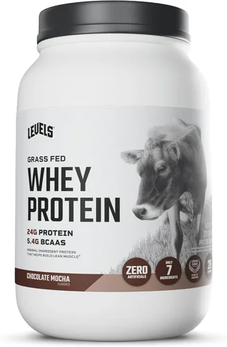 Miniatura 20 de Levels - Polvo de proteína de suero alimentado con pasto, sin artificiales, 24G de proteína, chocolate puro, 5 libras