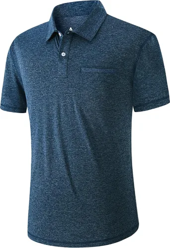 Miniatura 45 de V VALANCH Polo de golf de manga corta para hombre, estilo casual, con cuello que absorbe la humedad