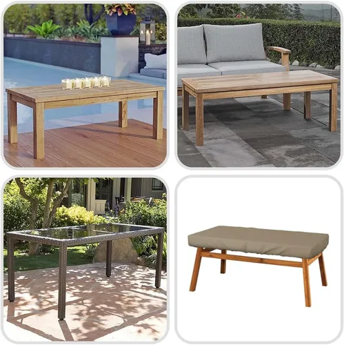 Miniatura 8 de Covers & All Funda rectangular para mesa de patio, 12 onzas, impermeable, resistente a los rayos UV y a la intemperie, para muebles de patio