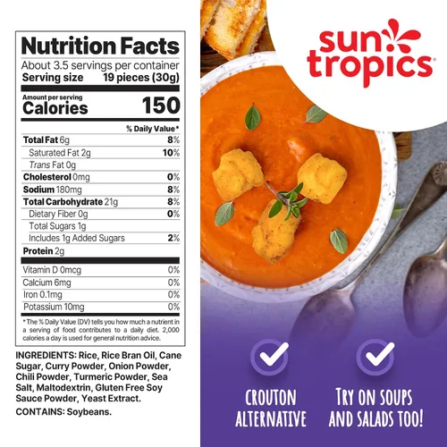 Miniatura 2 de Sun Tropics Mochi Snack Bites, sabor a curry dorado, 3.5 onzas (paquete de 6) Bocaditos crujientes de Mochi crujientes, pepitas de arroz