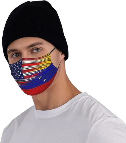 Miniatura 7 de Máscara de la bandera de Venezuela de Estados Unidos protege el sistema respiratorio respiratorio respiratorio con tranquilidad negro, Negro