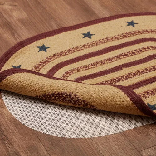 Miniatura 4 de VHC Brands 10713 - Alfombra ovalada de yute para cabina de té, Tela