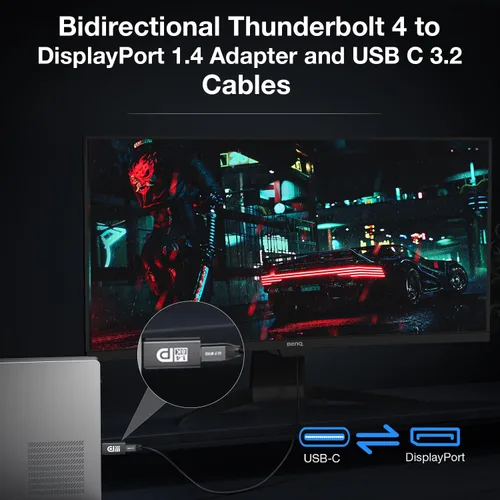Miniatura 2 de Adaptador USB C a DisplayPort 1.4 de 8K a 60Hz y cable USB C 3.2 Gen2x2, convertidor Thunderbolt 4 y 5 a DP, compatible con MacBook, iPhone