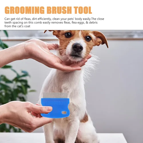 Miniatura 7 de KALLORY Peine de aseo para perros, peine para eliminar el pelo de mascotas, peine de masaje para eliminar mate, nudos y enredos (color al azar)