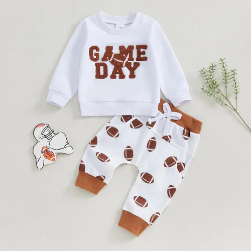 Miniatura 55 de Adobabirl Conjunto de sudadera y pantalones de Halloween para bebé, sudadera y pantalones con parche de calabaza para Halloween, otoño, ropa de bebé