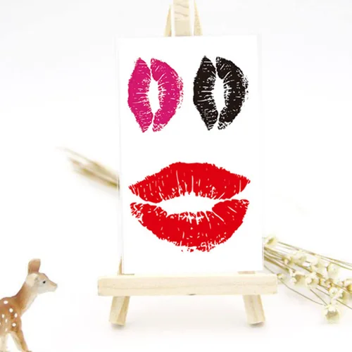 Miniatura 4 de 150 calcomanías de tatuajes temporales de San Valentín, tatuajes de labios sexy, decoración del día de San Valentín, calcomanías de tatuaje falso
