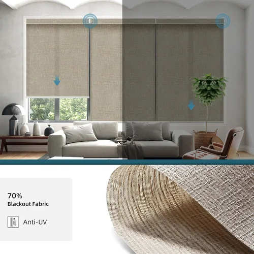 Miniatura 2 de Cortinas enrollables inteligentes de filtrado de luz motorizadas compatibles con HomeKit, persianas inteligentes para ventanas con 1% de apertura