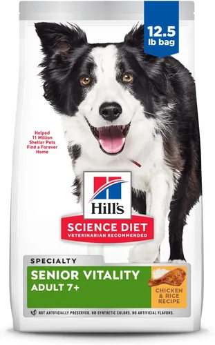 Hill's Science Diet Comida para perros secos para adultos mayores de 7 años, 12.5 lb