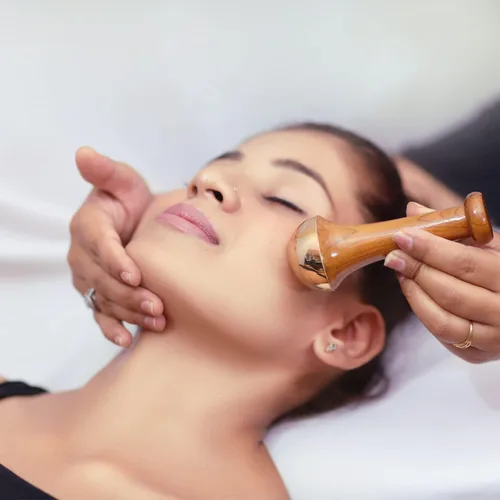 Miniatura 4 de Kansa Wand Masajeador facial y de pies, beneficios ayurvédicos del bronce, restaurando el brillo a través de la desintoxicación (pequeño)