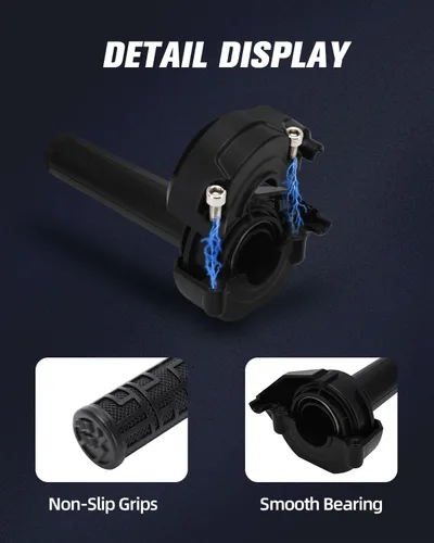 Miniatura 6 de Sur Ron - Conjunto de tubo de acelerador + empuñaduras, paquete de acelerador eléctrico para moto eléctrica Sur Ron Light Bee X/S, color negro