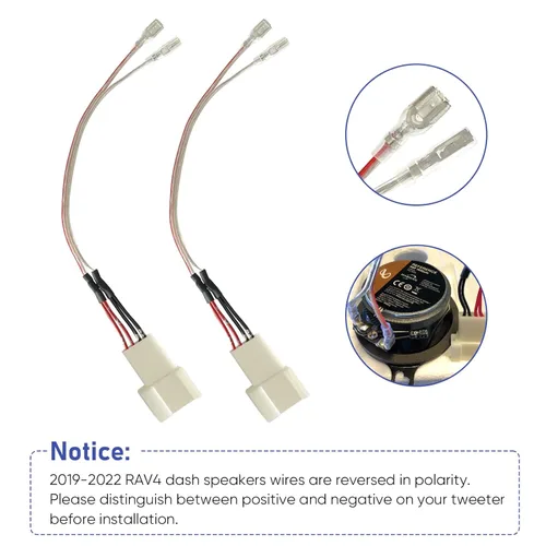 Miniatura 6 de Conector de cable de altavoz tweeter para tablero de Toyota Corolla/Camry 2012-2020, RAV4 2015-2019, adaptador de cable de altavoz para Subaru