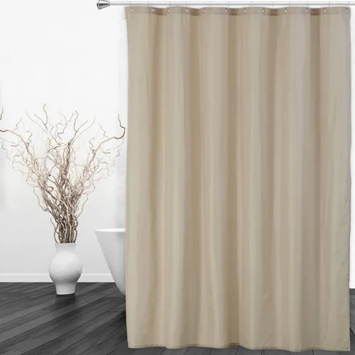 Miniatura 10 de Cortina de ducha de tela 100% impermeable con imanes para baño, 72 x 72 pulgadas, color marfil