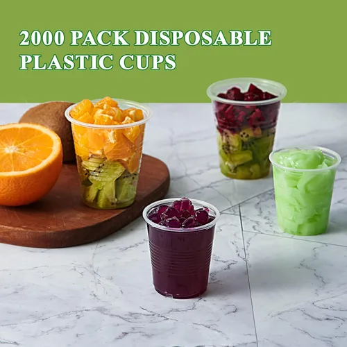 Miniatura 3 de Vplus Paquete de 2000 unidades de vasos de plástico transparentes pequeños de 5 onzas, vasos desechables de 5 onzas para fiesta fría, vasos
