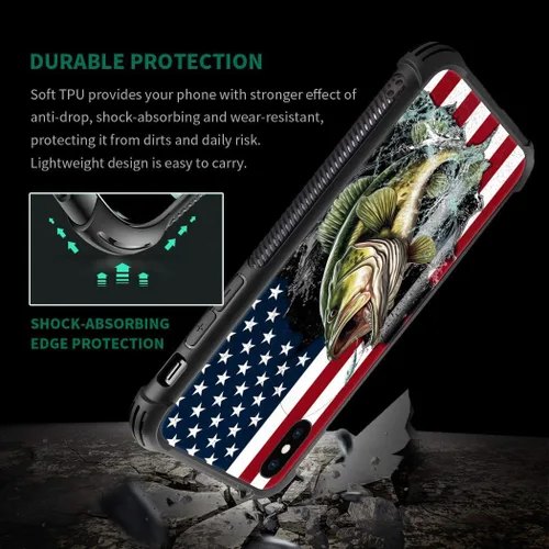Miniatura 13 de DAIZAG Compatible con iPhone 13 Pro Max, Funda de TPU Protectora Anti-Arañazos Todo En Uno, Fundas para Hombre Mujer - Motivo de Madera Americana